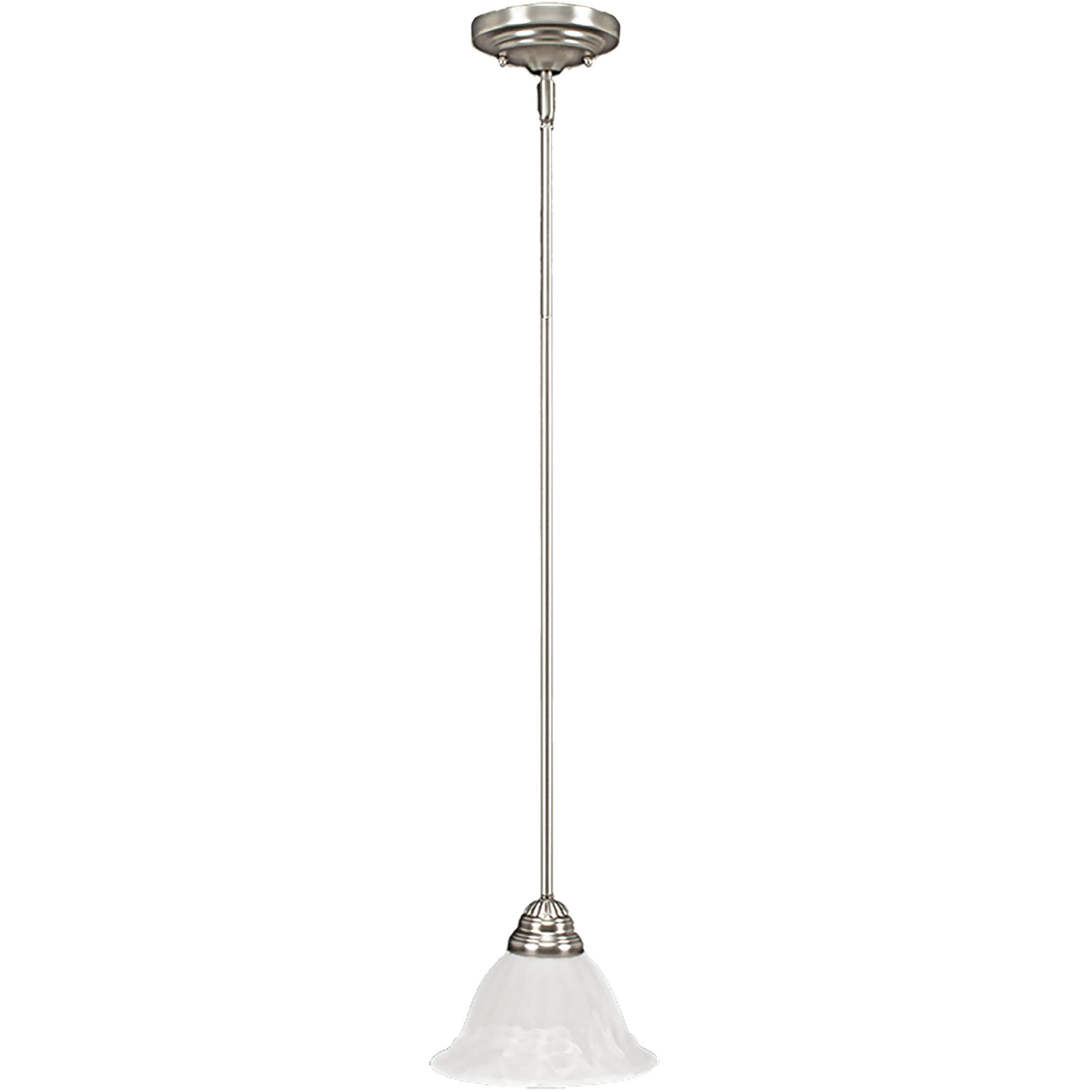 None 1 Light 7.75 inch Satin Nickel Mini Pendant Ceiling Light